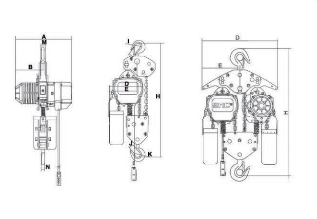 挂钩户电动葫芦设计图