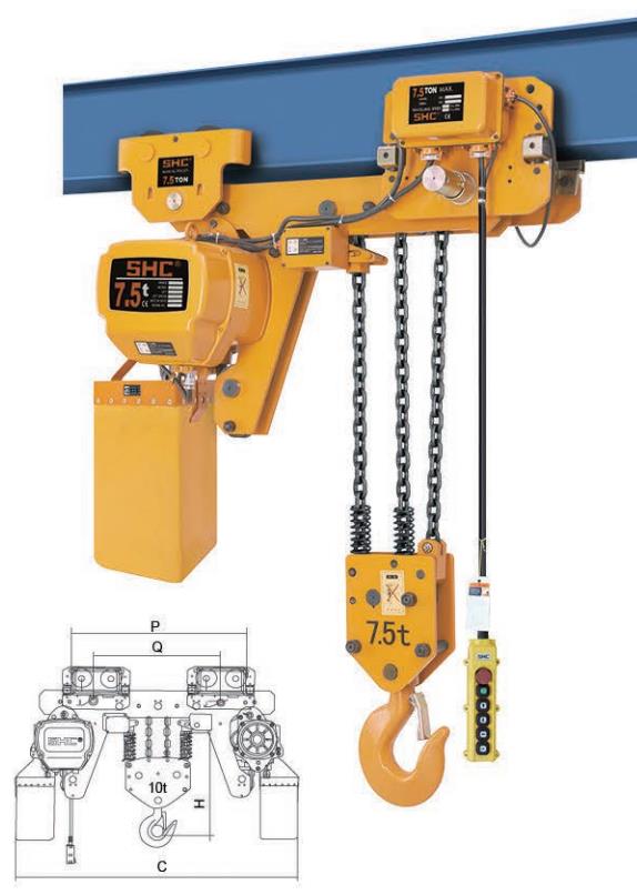 8 0.5-15t低净空环链电动葫芦